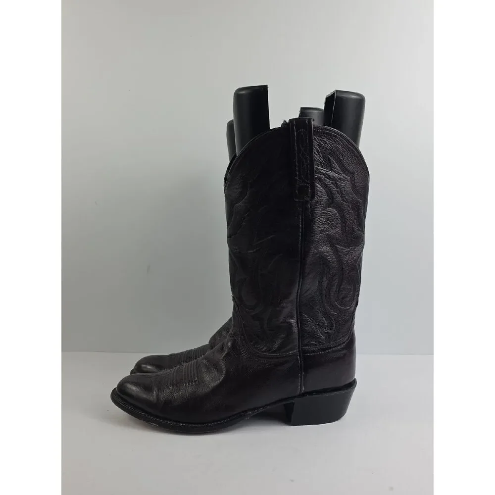 Lucchese 2000‎ Original Burgundy Leather Cowboy Men's Boots Size 11